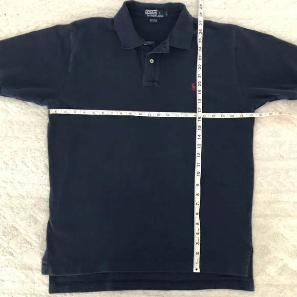 Polo by Ralph Lauren Navy Blue Polo Short Sleeves Men's Size L - Picture 10 of 10